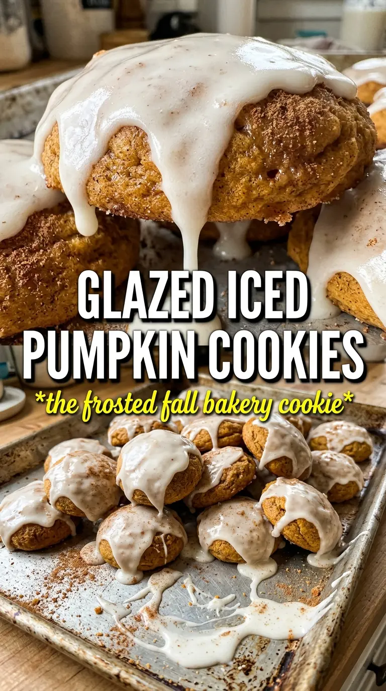 iced pumpkin cookies soft maple cream cheese icing