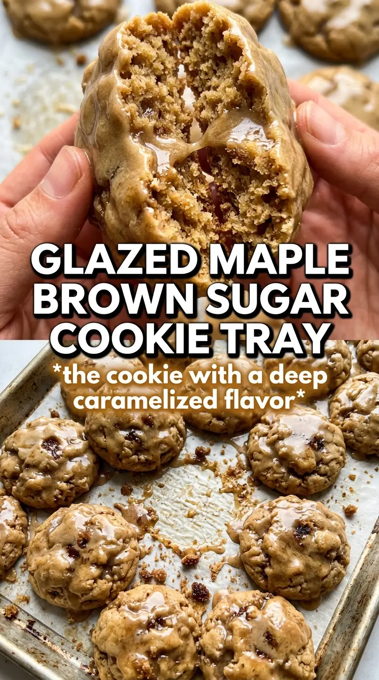 Maple Brown Sugar Cookies soft chewy glazed