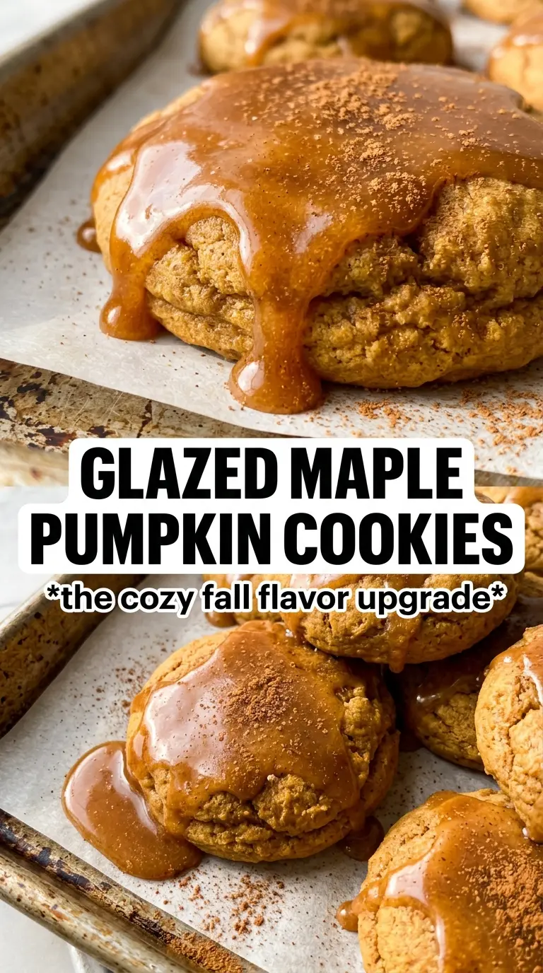 Maple Pumpkin Cookies soft glazed cinnamon