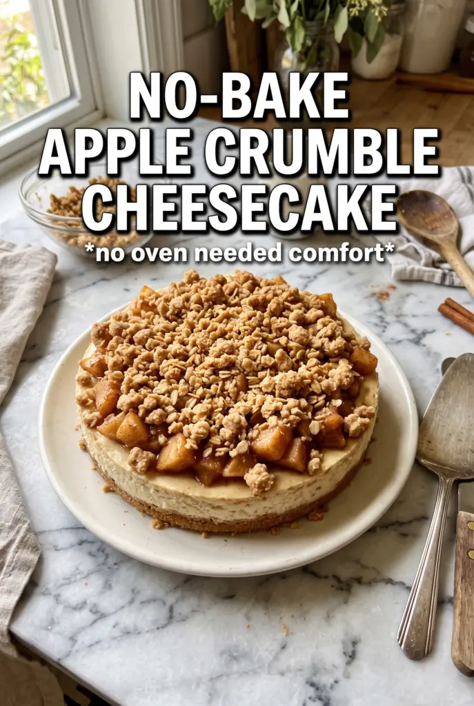 No-Bake Apple Crumble Cheesecake