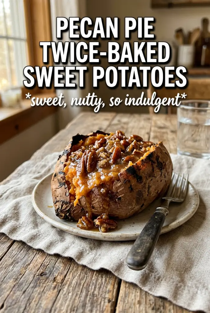 Pecan Pie Twice-Baked Sweet Potatoes