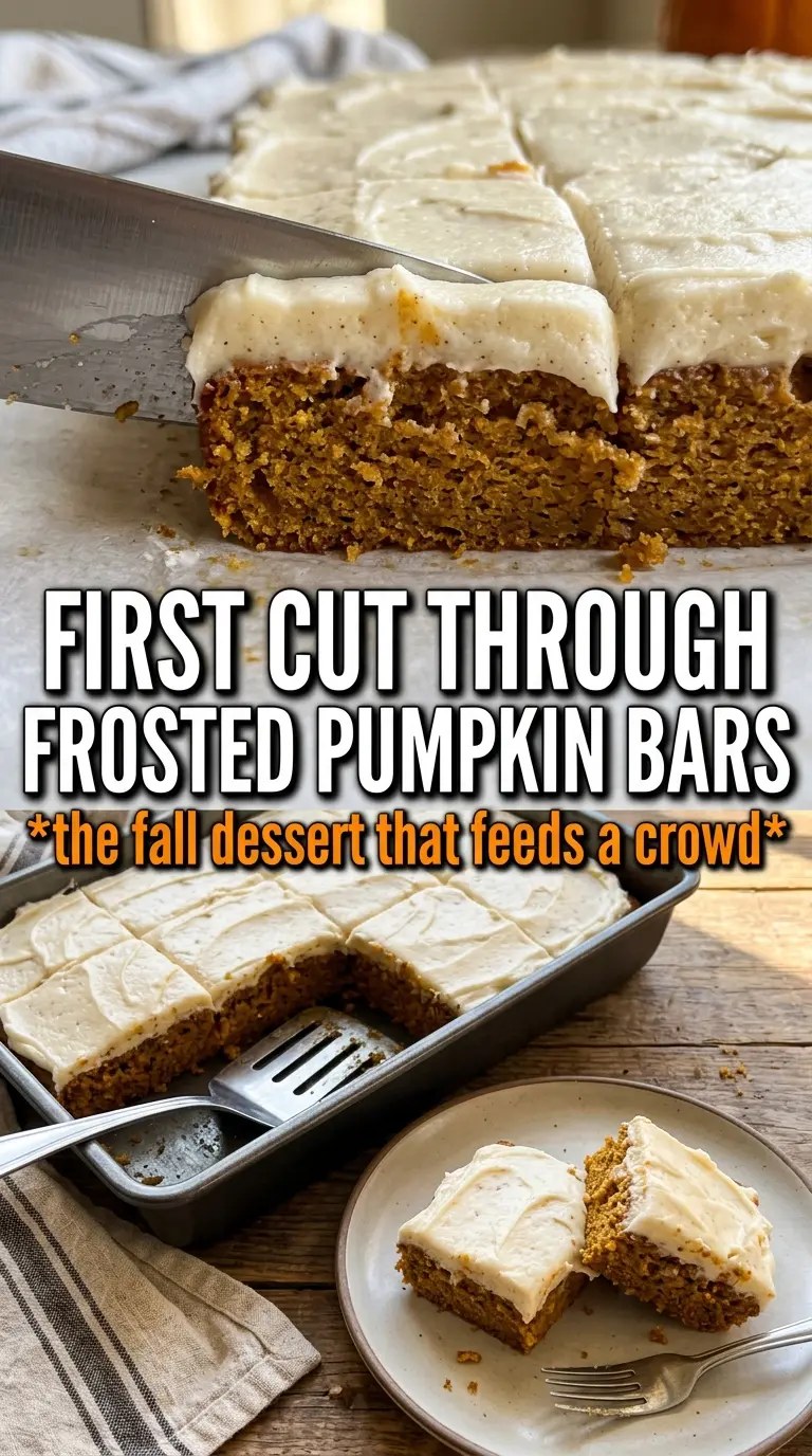 Pumpkin Bars with Cream Cheese Frosting moist spiced bars