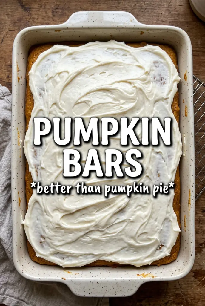 Pumpkin Bars with Cream Cheese Frosting
