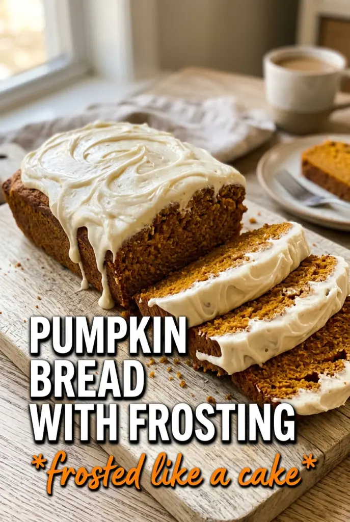 Pumpkin Bread With Cream Cheese Frosting