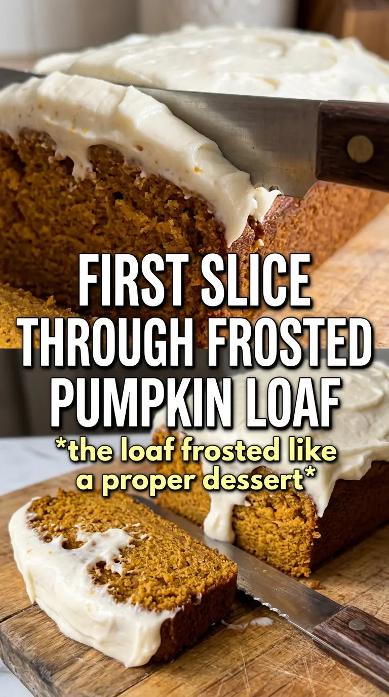 Pumpkin Bread With Cream Cheese Frosting rich spiced loaf creamy topping