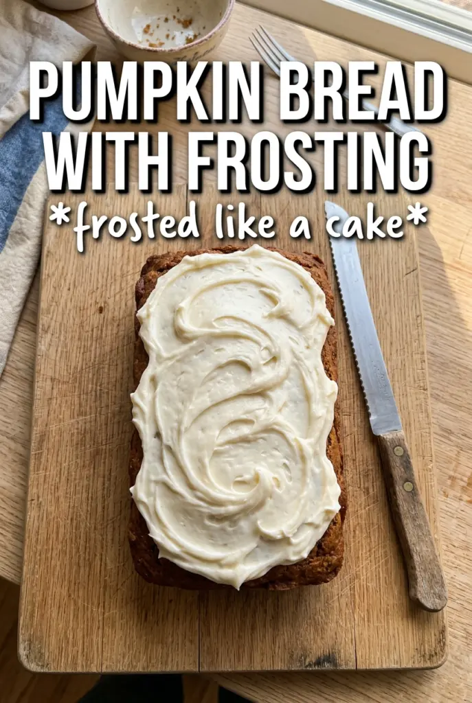 Pumpkin Bread With Cream Cheese Frosting