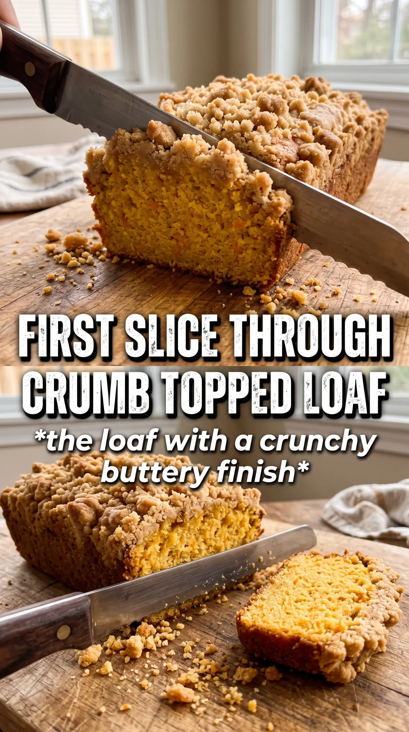 Pumpkin Bread With Crumb Topping, streusel-crusted, spiced