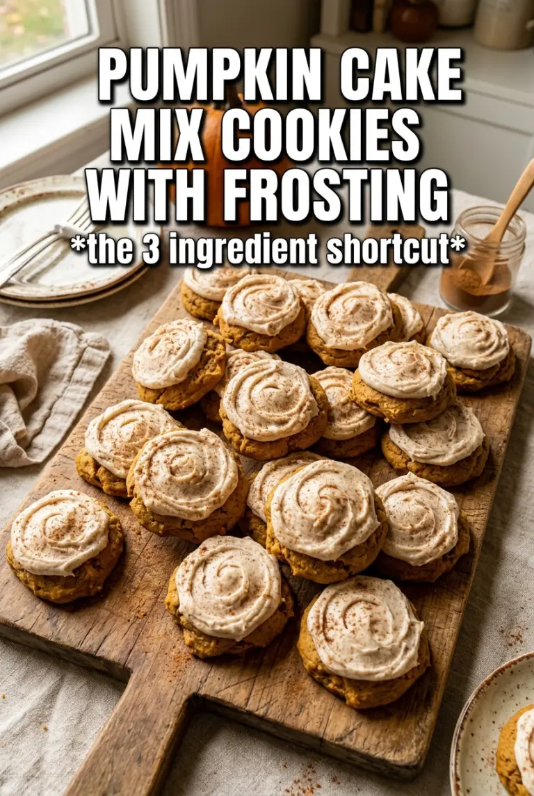 Pumpkin Cake Mix Cookies With Cinnamon Cream Cheese Frosting