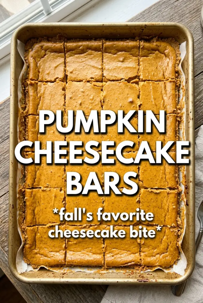 Pumpkin Cheesecake Bars