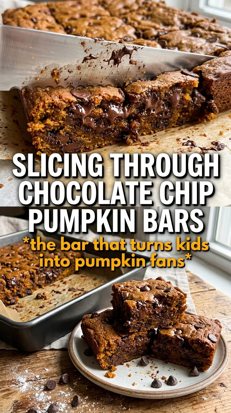 Pumpkin Chocolate Chip Bars soft spiced chocolate-studded