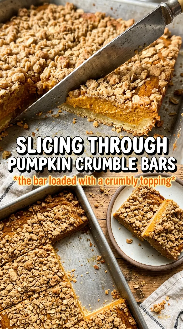 Pumpkin Crumble Bars golden oat pumpkin dessert