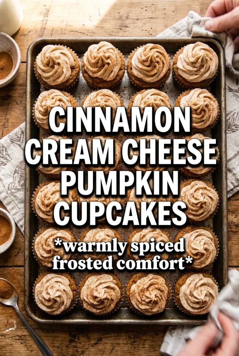 Pumpkin Cupcakes With Cinnamon Cream Cheese Frosting