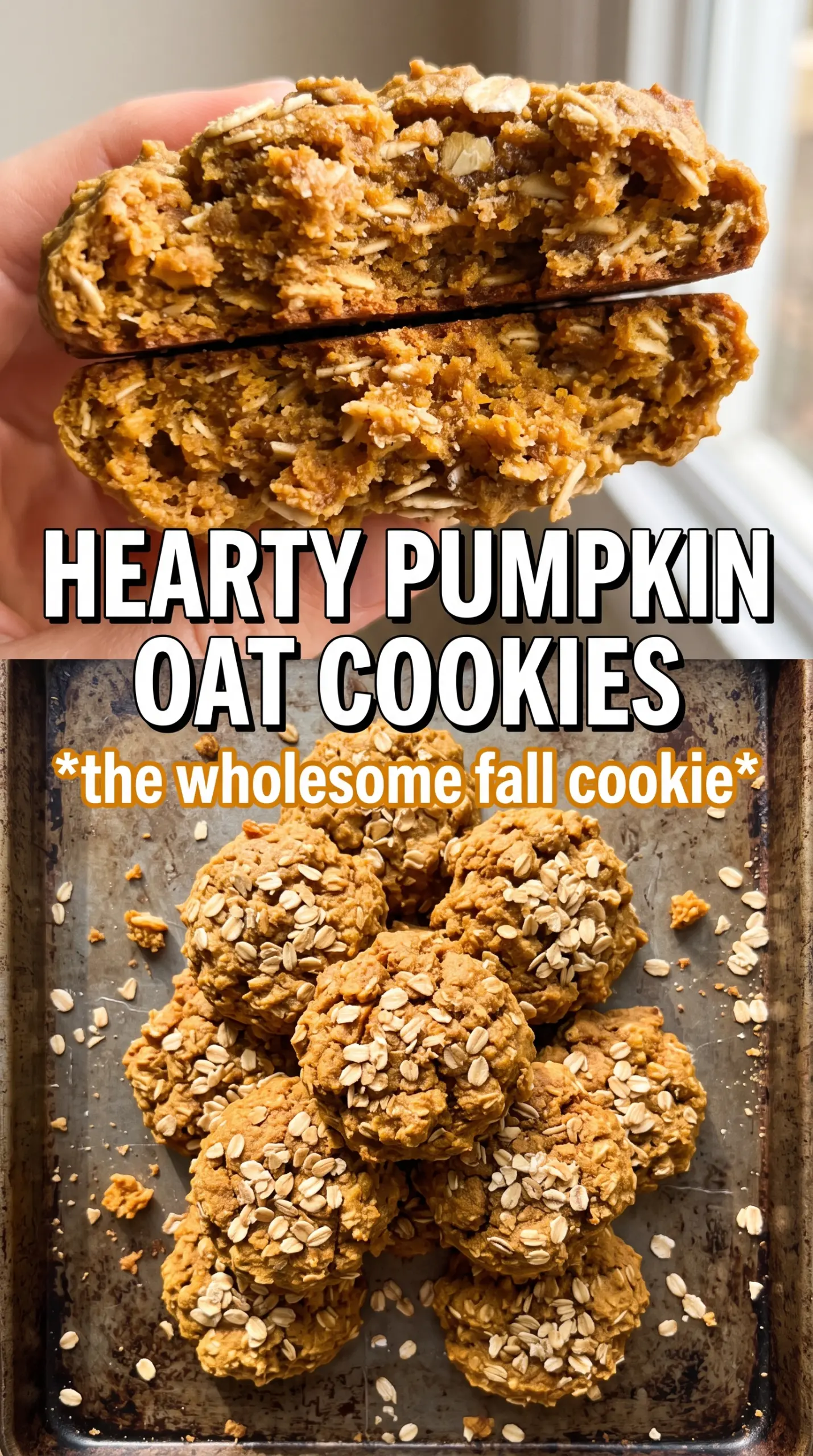 Pumpkin Oat Cookies golden chewy cinnamon-sugar
