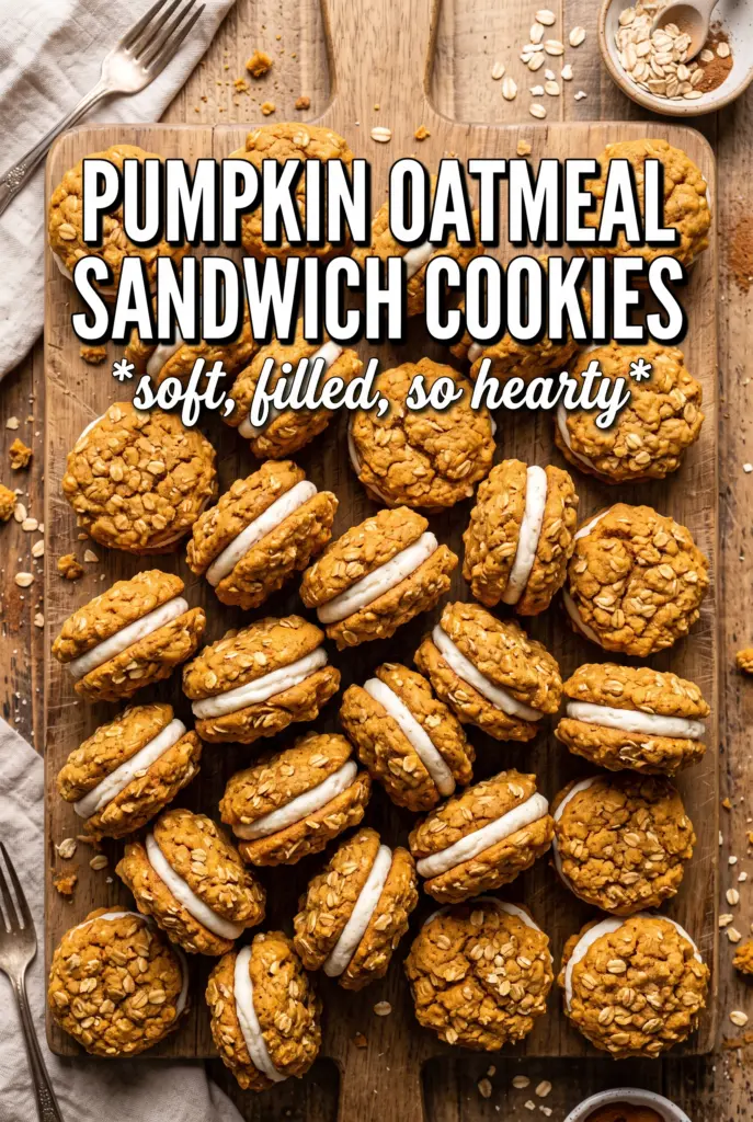 Pumpkin Oatmeal Sandwich Cookies