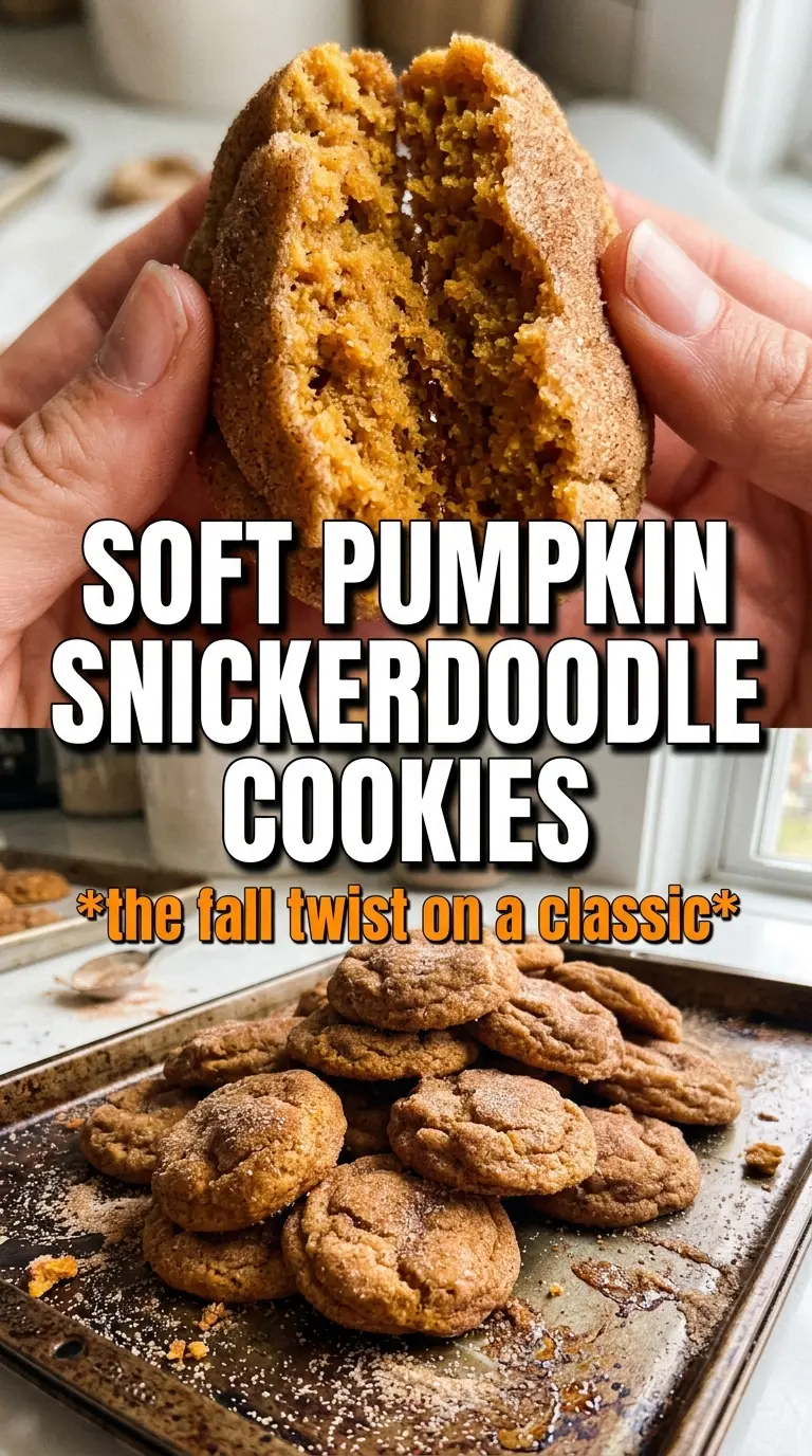 Pumpkin Snickerdoodles crinkled cinnamon-sugar soft