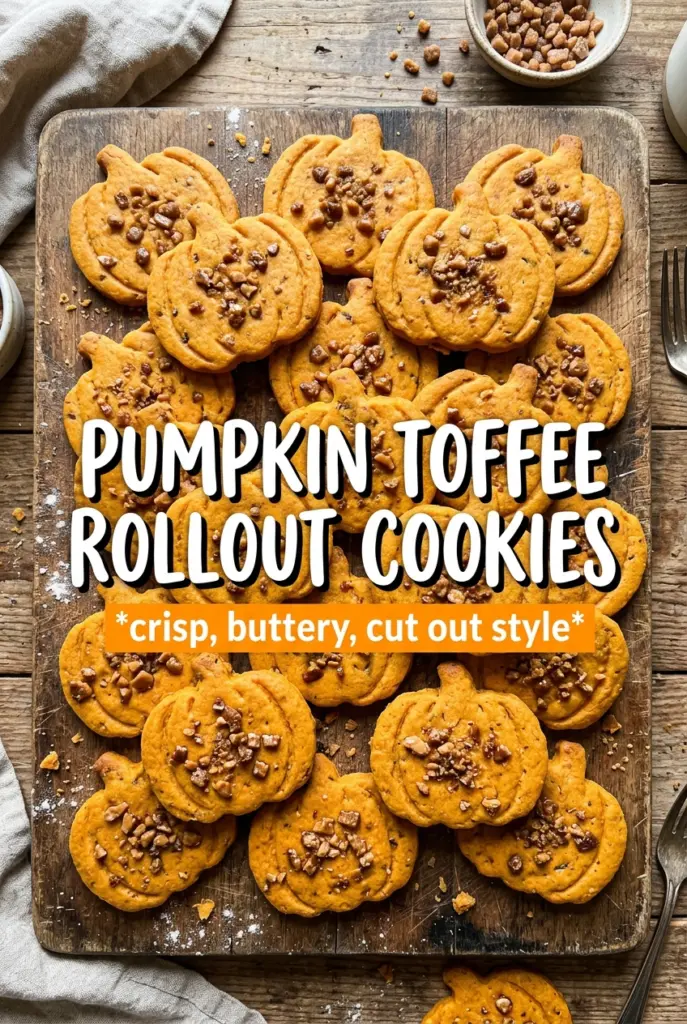 Pumpkin Spice Toffee Rollout Cookies