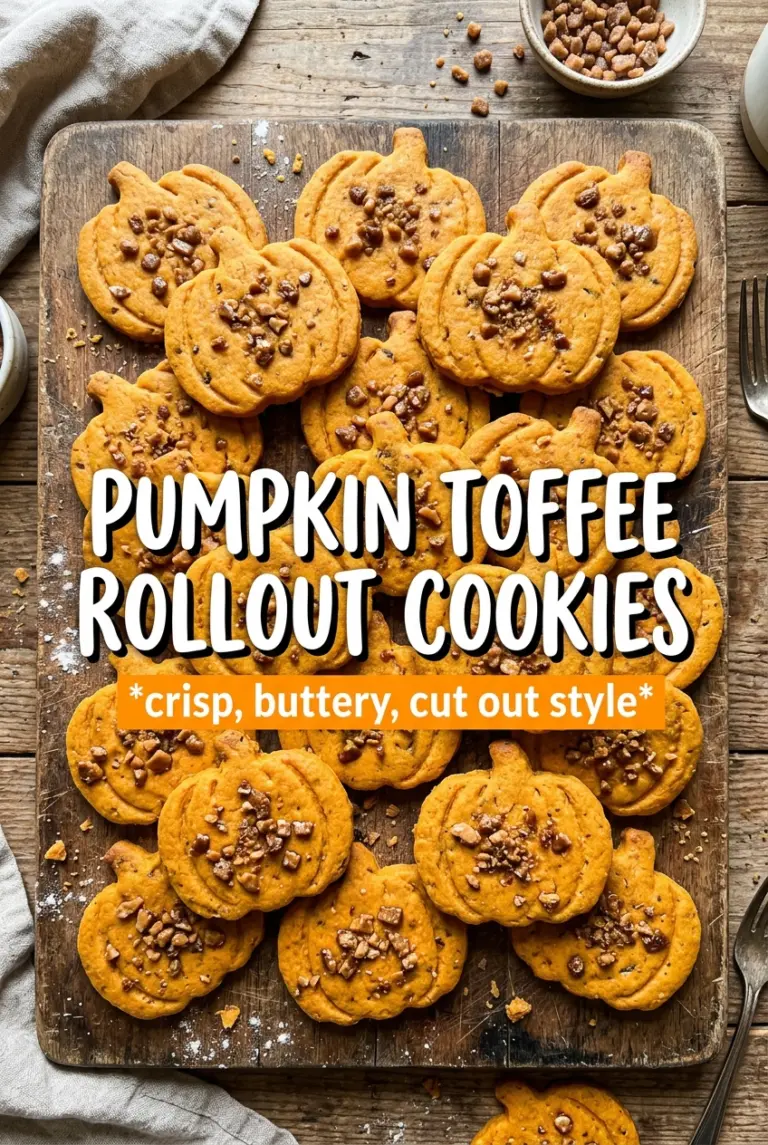 Pumpkin Spice Toffee Rollout Cookies