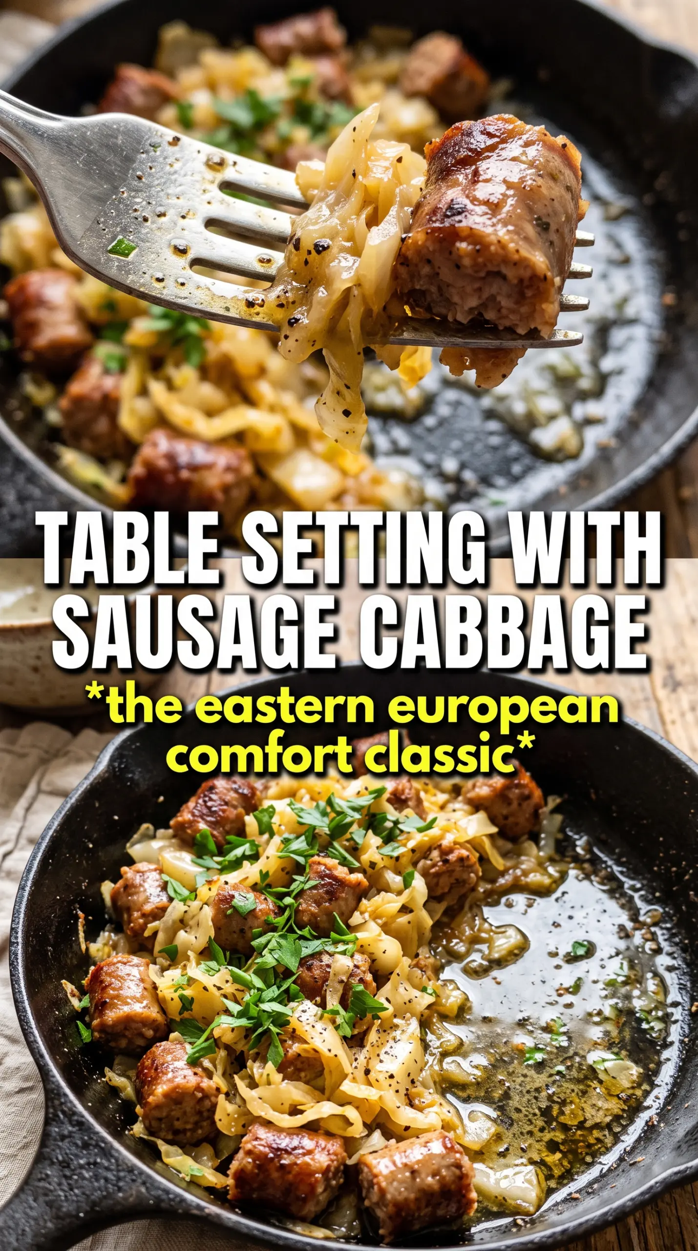 Sausage and cabbage stir fry savory caramelized