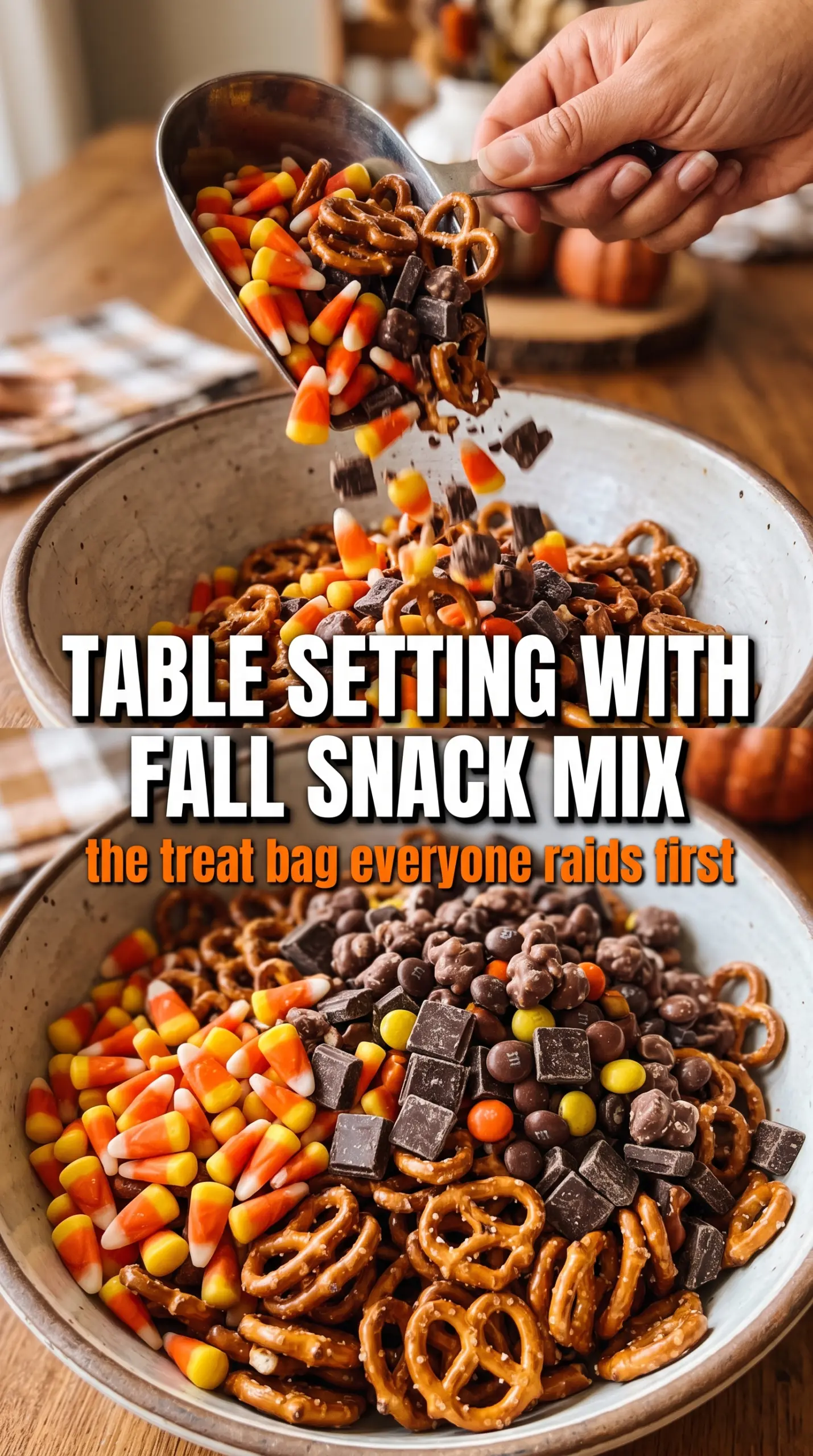Scarecrow Crunch Snack Mix colorful crunchy autumn snack mix