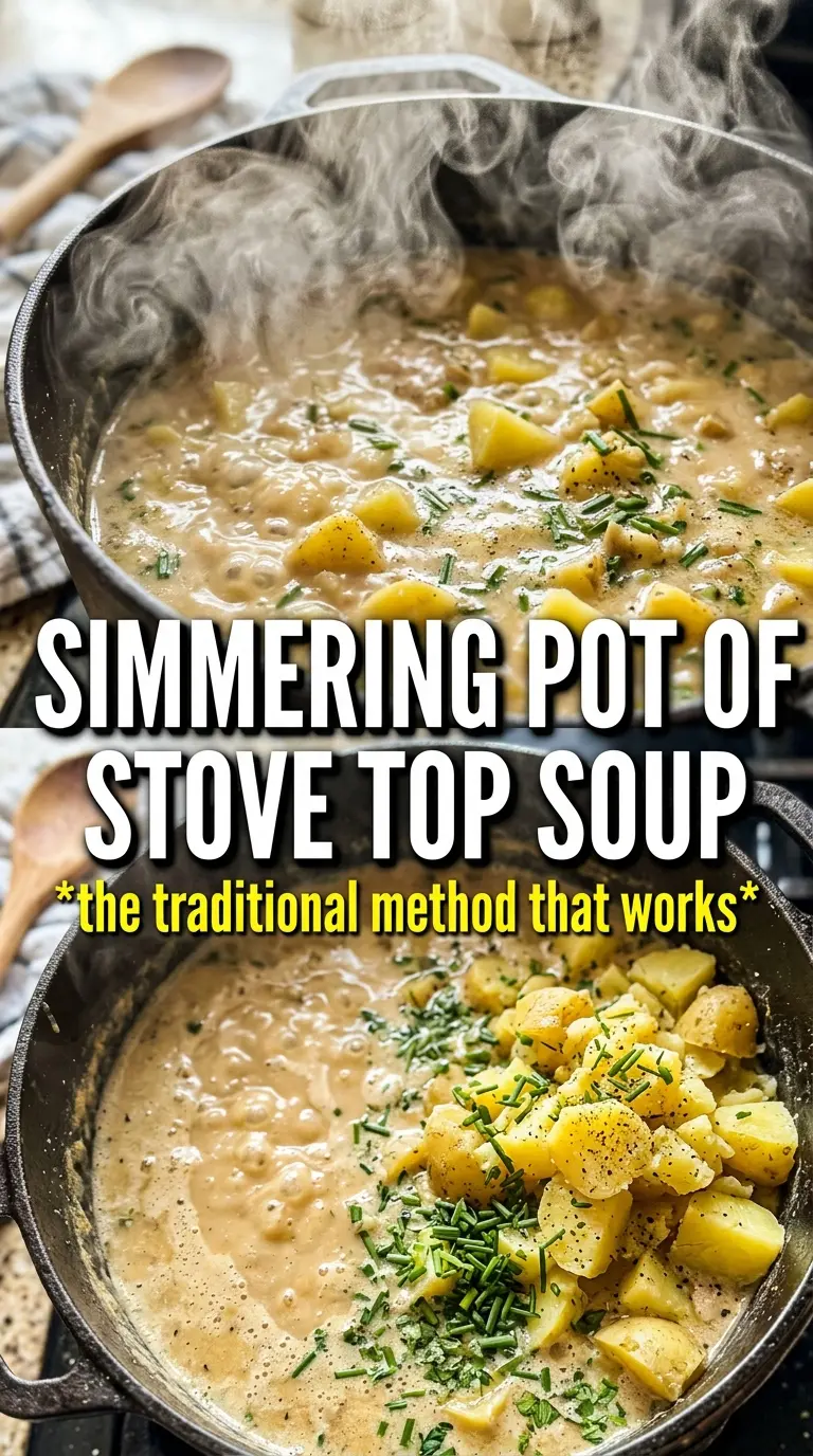 Stove Top Potato Soup creamy bacon cheddar