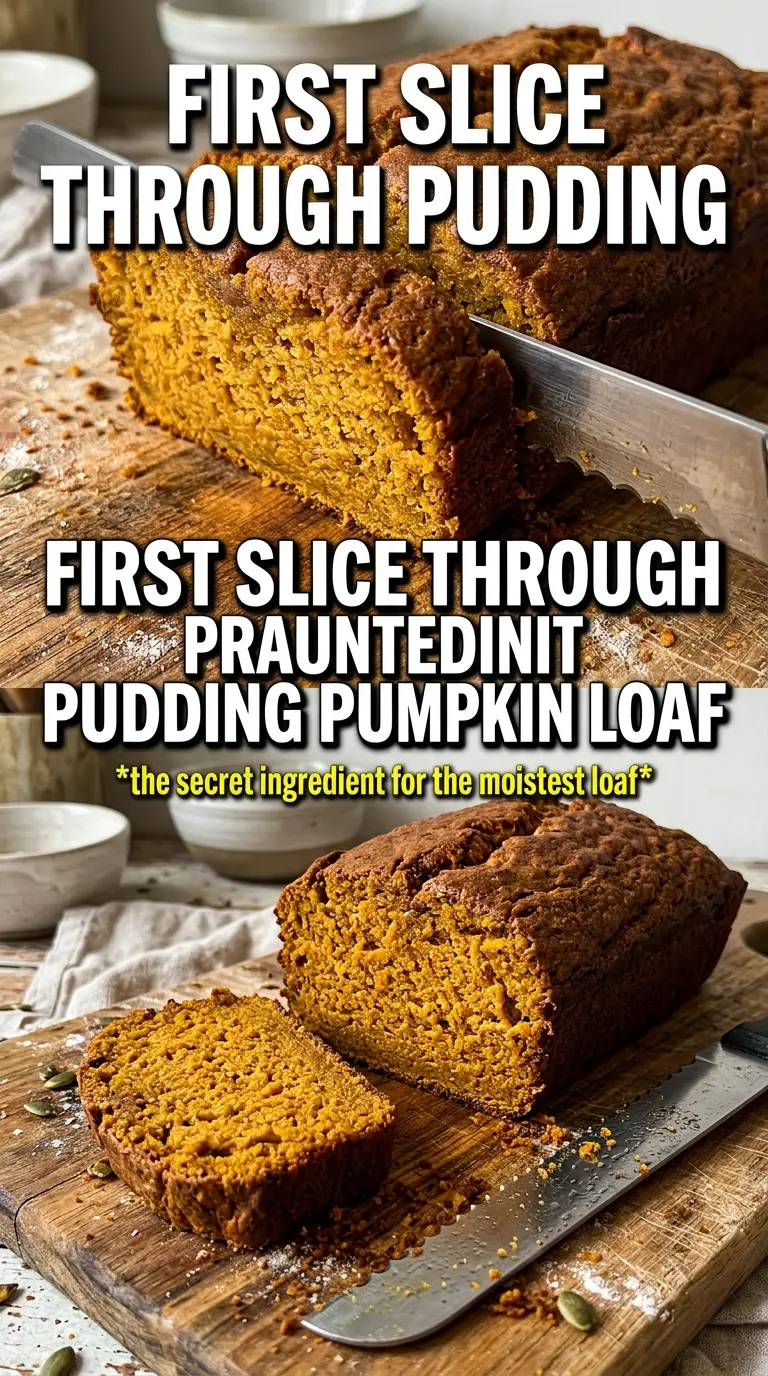 Vanilla Pudding Pumpkin Bread, moist tender loaf